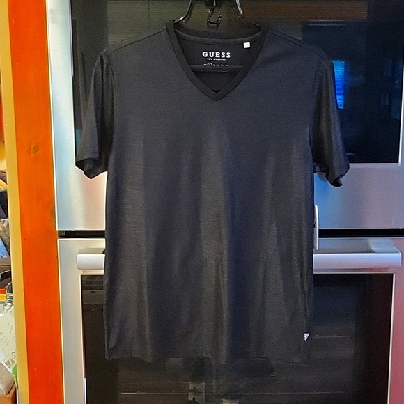 Black Guess V-Neck Shirt